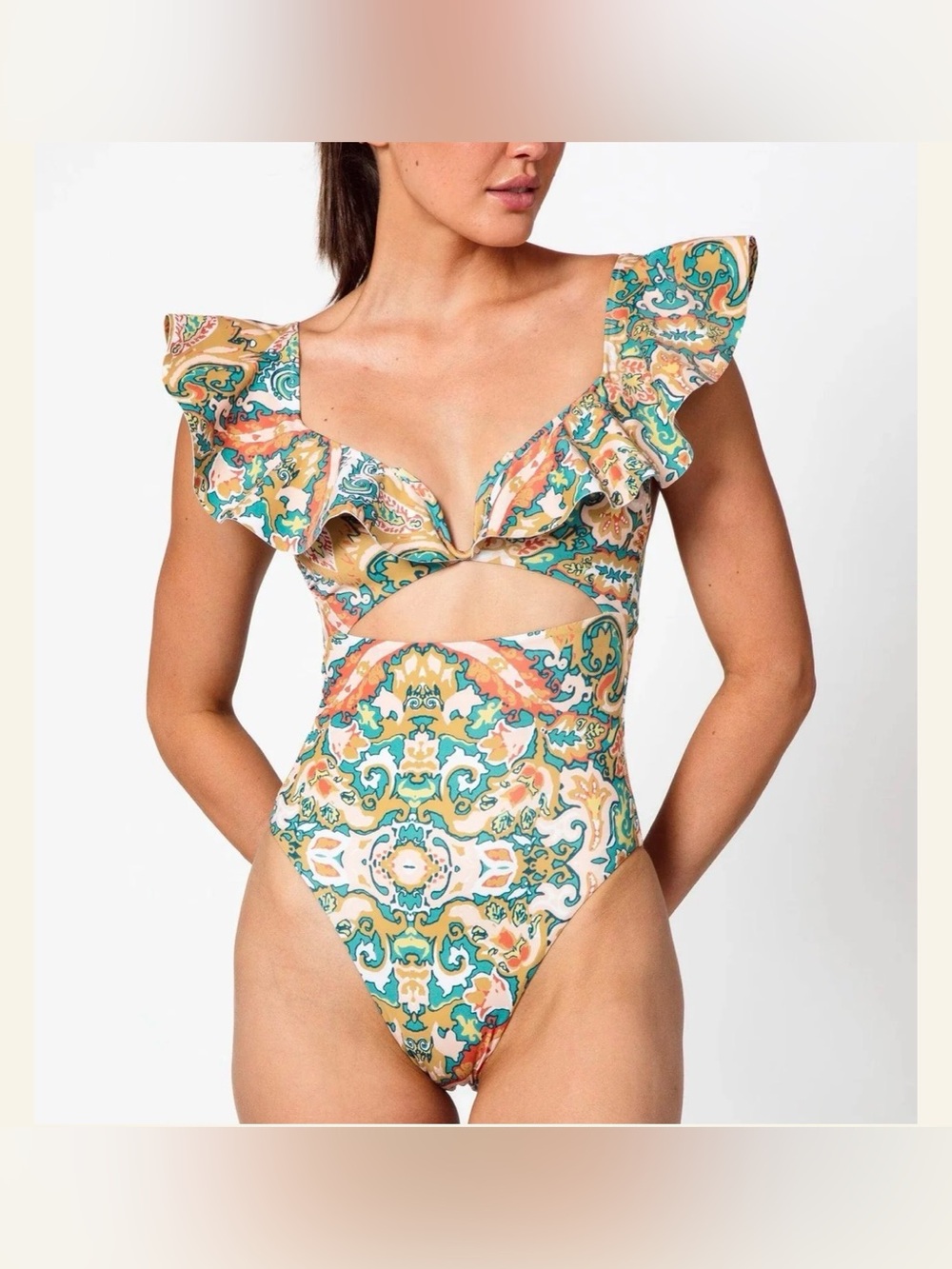 NWT- Cleobella Harlow One Piece Swimsuit color Las Palmas size Small